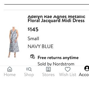 Adelyn Rae Blue and White Floral Maxi Skirt